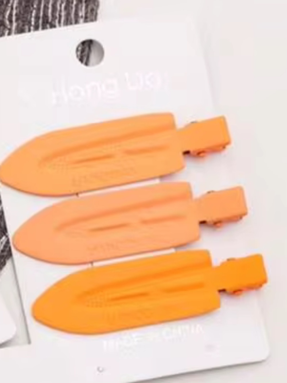 SHEIN | Orange Bend Hair Clip No Crease Hair Clips